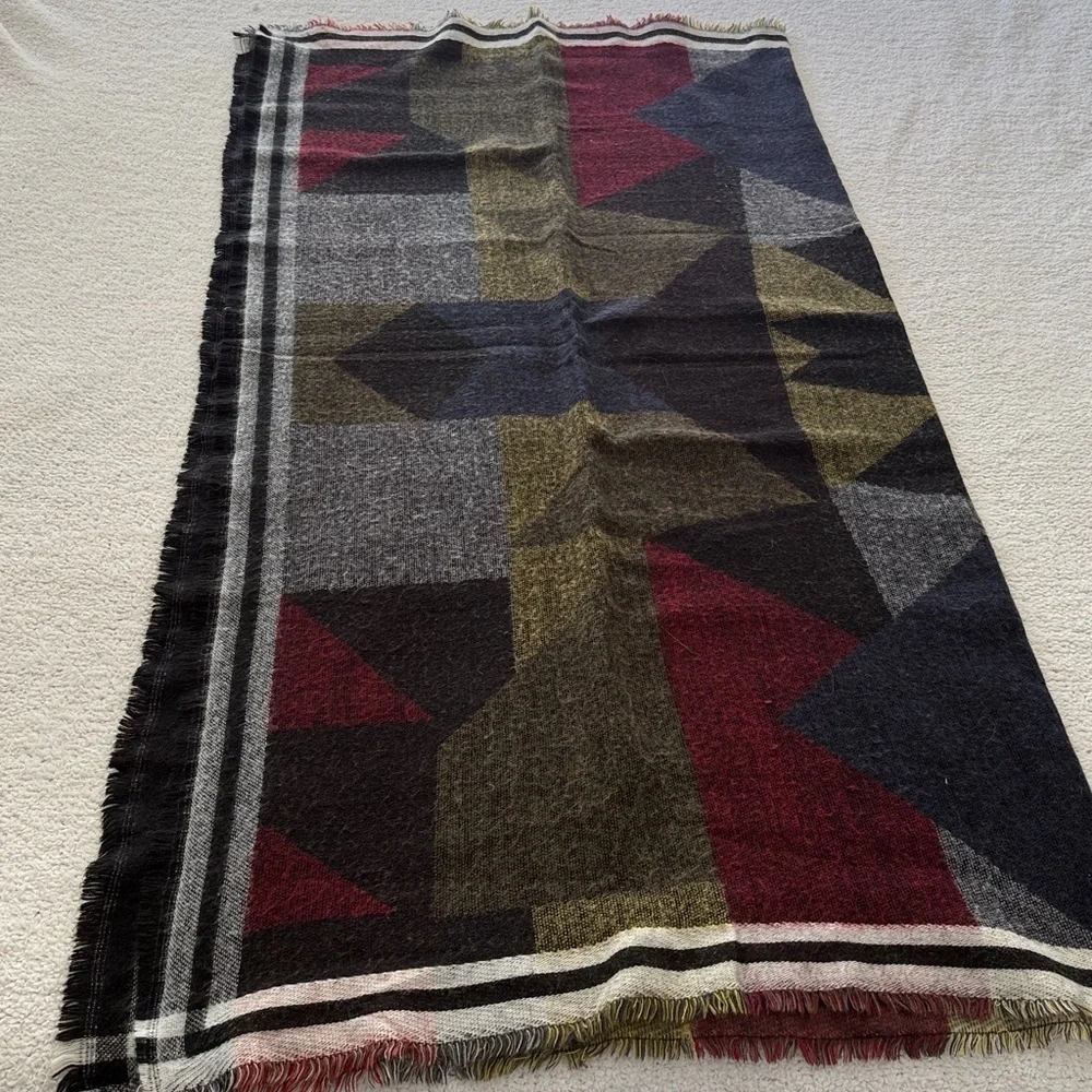 Zara geometric Danish Modern MCM style vibe large size square 53” x 53” versatil